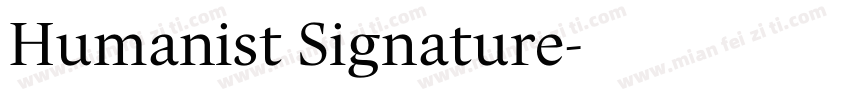 Humanist Signature字体转换